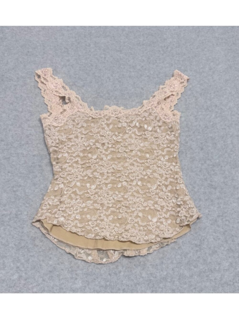 Anthropologie Ann Ferriday Lace Corset Tank Top Beige Medium - Picture 2 of 9